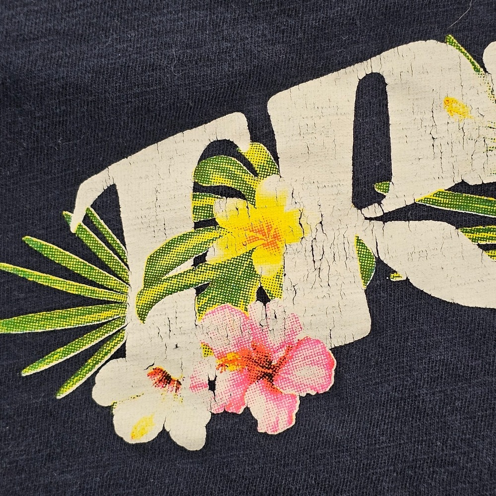 Caribbean Joe Island Supply Tropic Blue Short Sleeve Cotton T-Shirt Women's L - Picture 4 of 7